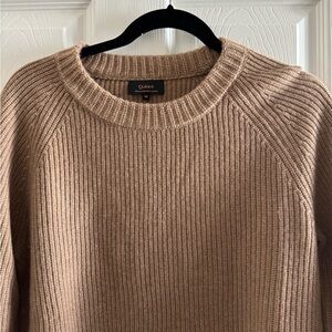Quince Camel Crewneck Cashmere Sweater